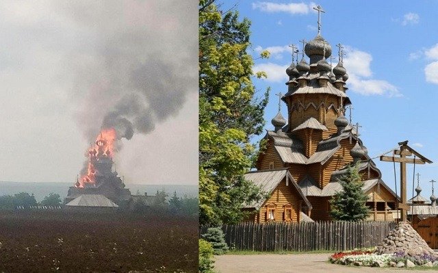 Оккупанты обстреляли Святогорскую лавру. Горит исторический Всехсвятский скит