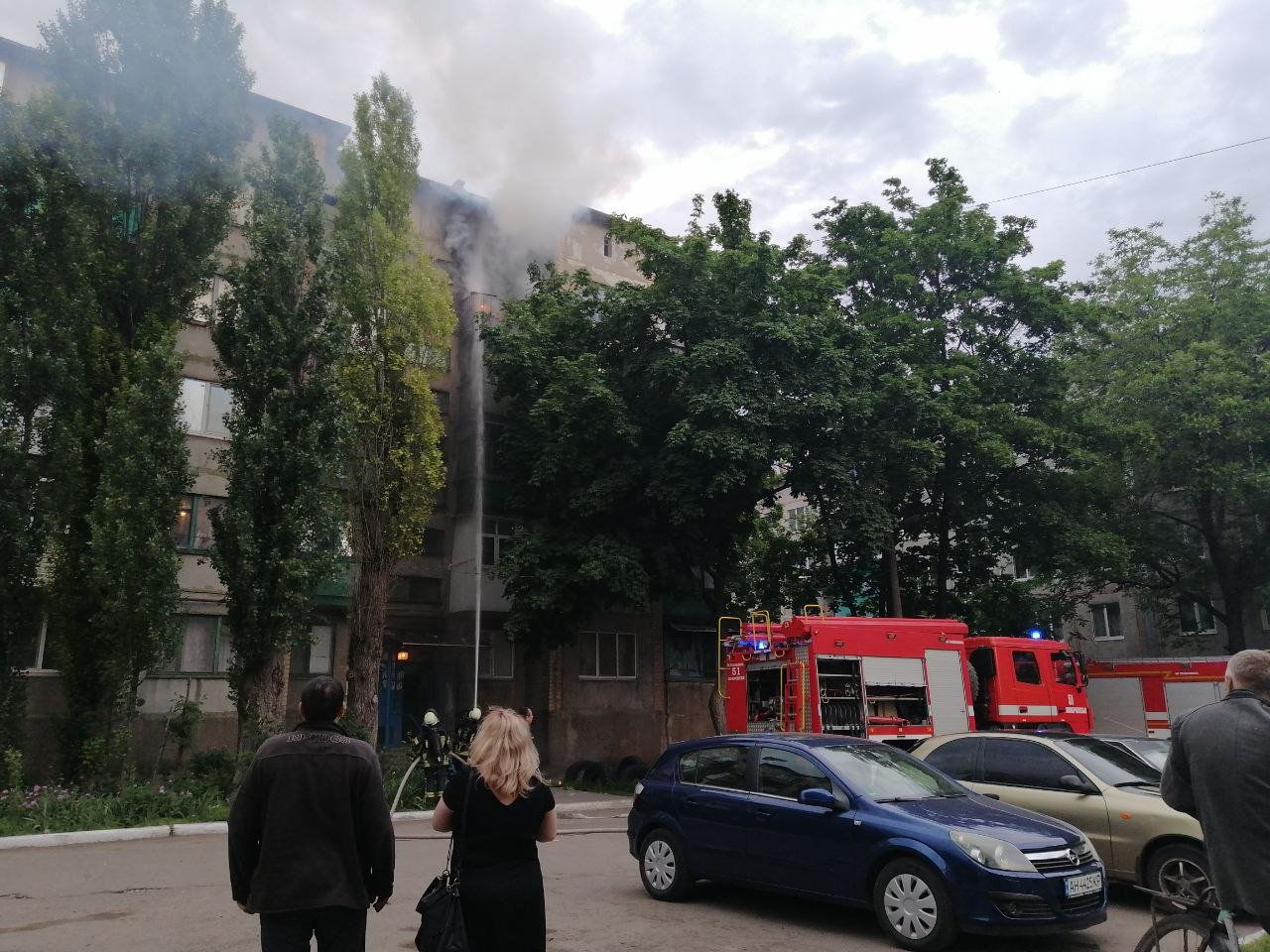 Вчера в Покровске горел балкон в пятиэтажке